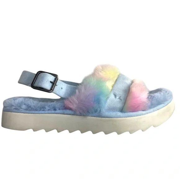 Koolaburra by UGG Fuzz'd Out Adjustable Slide Sandals Sling Back 8 - Picture 11 of 11